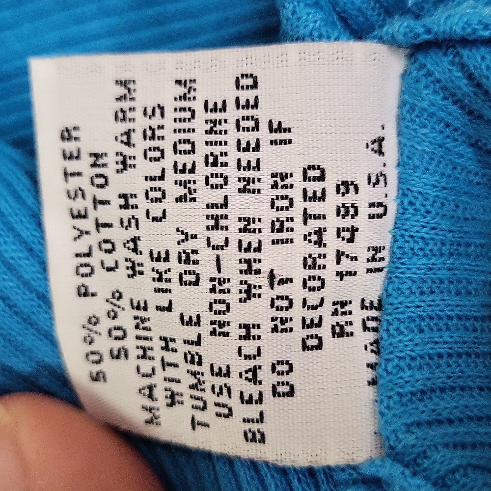 Islander Blue Ribbed Tank Top - Picture 3 of 3